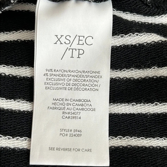 Cabi ATC Wink Striped Tank Dress in Black & White - Size XS - Picture 7 of 8